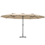 Large Double-sided Twin Garden Parasol with Crank without Base, LG0803