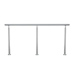 Livingandhome Silver Floor Mount Stainless Steel Handrail for Slopes and Stairs, LG0681