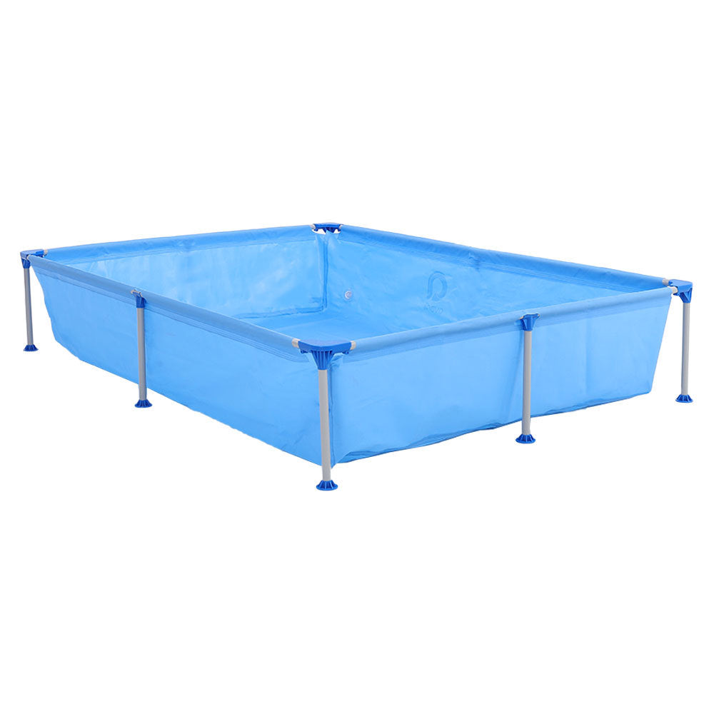 Mini Rectangular Metal Frame Pool Kids Outdoor Above Ground Swimming P ...