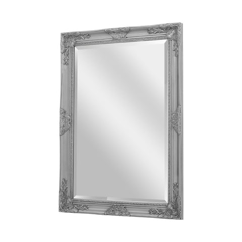 Livingandhome Vintage Rectangular Silver Decorative Wall Mirror, FI0421