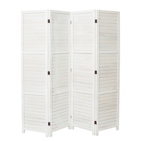 Livingandhome Folding Solid Wood Room Divider Privacy Screen for Home, LG0336