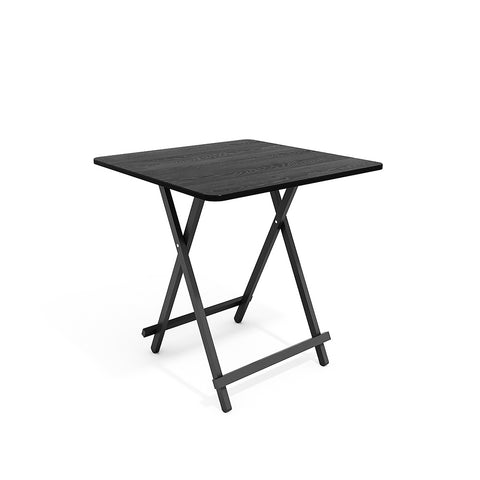 Livingandhome Folding Wooden Dining Table 70x70cm Black, ZH1288