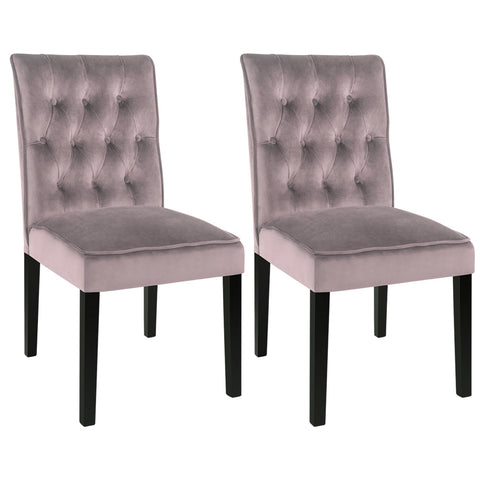Set of 2 Mid-Century Solid Wood Tufted Dining Chair, JM1924