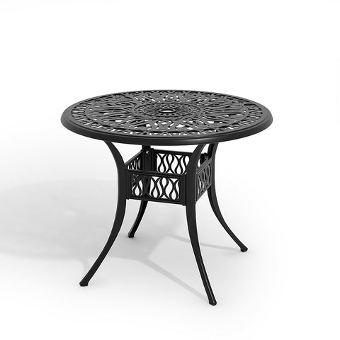 Livingandhome Vintage Round Cast Aluminum Garden Bistro Table, AI1046