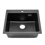 Livingandhome 55x49cm Quartz Undermount Kitchen Sink Single Bowl, DM0503