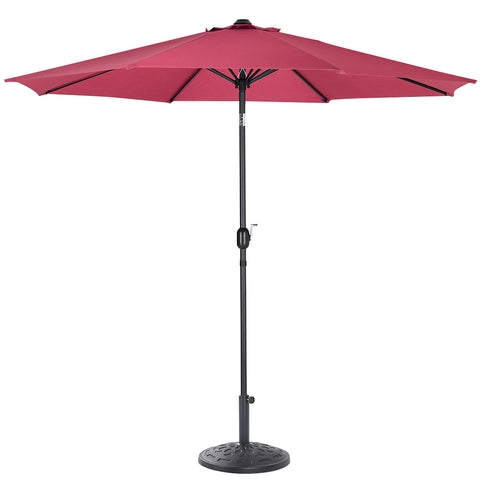 Patio Umbrella Large 3M Traditional Parasol with Decorative Base, LG0442LG0883