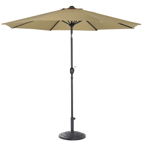 Patio Umbrella Large 3M Traditional Parasol with Decorative Base, LG0444LG0883