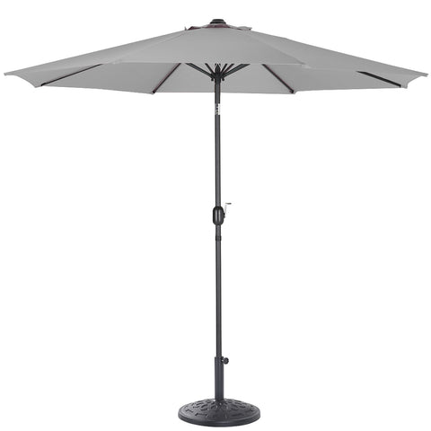 Livingandhome Patio Umbrella 3M Large Traditional Parasol with Resin Base, LG0445LG0883