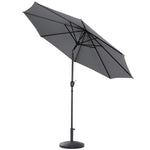 Livingandhome Patio Umbrella 3M Large Traditional Parasol with Resin Base, LG0446LG0882