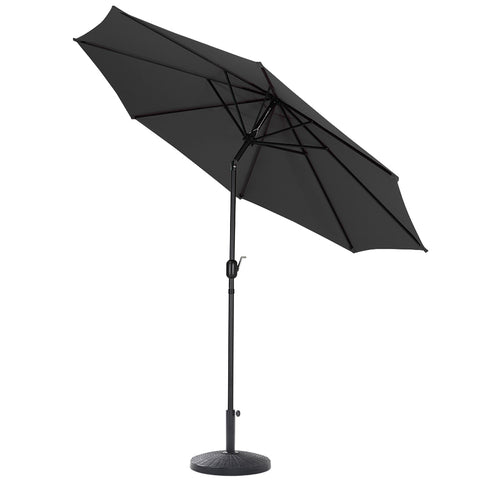 Livingandhome Patio Umbrella 3M Large Traditional Parasol with Resin Base, LG0447LG0882