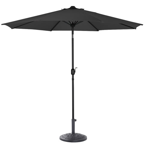 Livingandhome Patio Umbrella 3M Large Traditional Parasol with Resin Base, LG0447LG0883