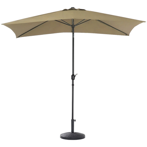 Waterproof Rectangular Parasol for Outdoor with Resin Base, LG0450LG0882