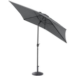 Livingandhome Patio Umbrella 3M Large Traditional Parasol with Resin Base, LG0452LG0883