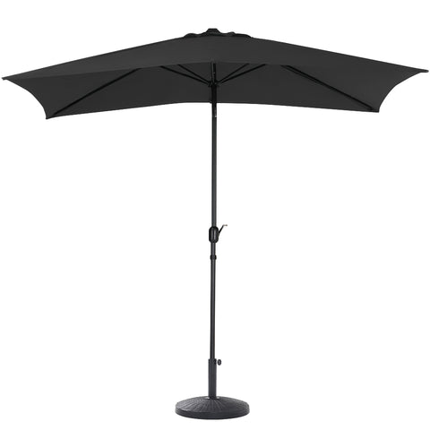 Livingandhome Patio Umbrella 3M Large Traditional Parasol with Resin Base, LG0453LG0882