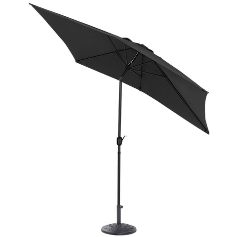 Livingandhome Patio Umbrella 3M Large Traditional Parasol with Resin Base, LG0453LG0883