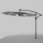 Outdoor 32 LED Lighted Patio Umbrella with Crank Lift System, LG0927