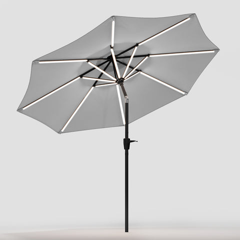 Large Solar Powered LED Patio Umbrella for Outdoor Garden Patio without Base, LG0930