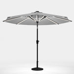 Large Solar Powered LED Patio Umbrella for Outdoor Garden Patio with Base, LG0930LG0883