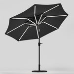 Large Solar Powered LED Patio Umbrella for Outdoor Garden Patio with Base, LG0931LG0454