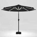 Large Solar Powered LED Patio Umbrella for Outdoor Garden Patio with Base, LG0931LG0455
