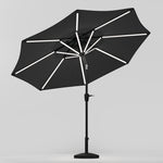 Large Solar Powered LED Patio Umbrella for Outdoor Garden Patio with Base, LG0931LG0882