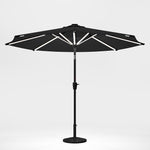 Large Solar Powered LED Patio Umbrella for Outdoor Garden Patio with Base, LG0931LG0883