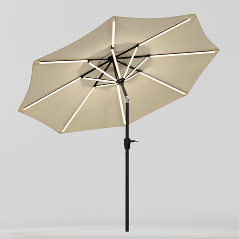 Large Solar Powered LED Patio Umbrella for Outdoor Garden Patio without Base, LG0932