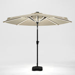 Large Solar Powered LED Patio Umbrella for Outdoor Garden Patio with Base, LG0932LG0455