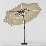 Large Solar Powered LED Patio Umbrella for Outdoor Garden Patio with Base, LG0932LG0882