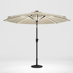 Large Solar Powered LED Patio Umbrella for Outdoor Garden Patio with Base, LG0932LG0883