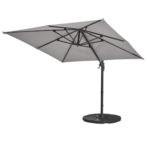 Livingandhome Outdoor Garden 2.5M Cantilever Parasol with Base, LG1014LG0884