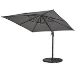 Livingandhome Outdoor Garden 2.5M Cantilever Parasol with Base, LG1015LG0884