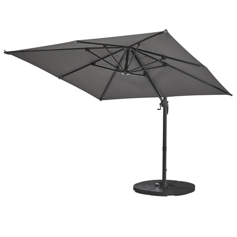 Livingandhome Outdoor Garden 2.5M Cantilever Parasol with Base, LG1015LG0884