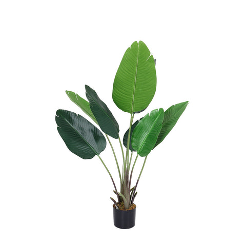 115 cm Tall Artificial Banana Leaf Tree Faux Large Plants in Pot, PM0762