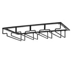 Creative 4 Slots Wine Glass Rack Under Cabinet Stemware Holder Glasses Storage Hanger for Bar, WH0605