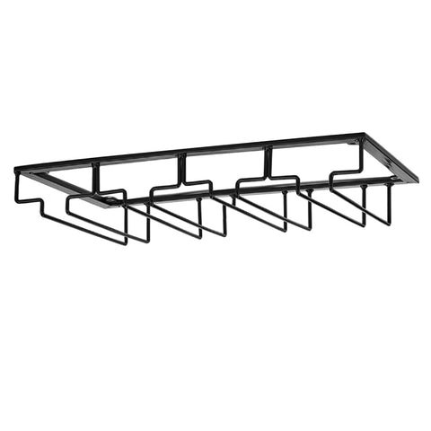 Creative 4 Slots Wine Glass Rack Under Cabinet Stemware Holder Glasses Storage Hanger for Bar, WH0605