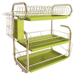3-Tier Dish Drainer Rack with Drip Tray & Cutting Board Holder, WH0698