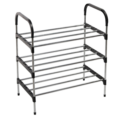 3 Tiers Shoe Rack Organizer Stackable Space Saving Shoe Shelf, WH0730