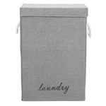 Foldable Home Laundry Baskets Laundry Hamper with Lid and Rope Handles, WH0809