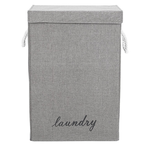 Foldable Home Laundry Baskets Laundry Hamper with Lid and Rope Handles, WH0809