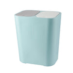 Kitchen 15L Rubbish Dustbin Double Recycling Bin 2 Section Blue, WH0838