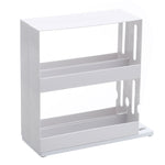 2 Tiers Rotating Jars Spice Rack Kitchen Storage Holder Shelf Cabinet Organizer, WH0861