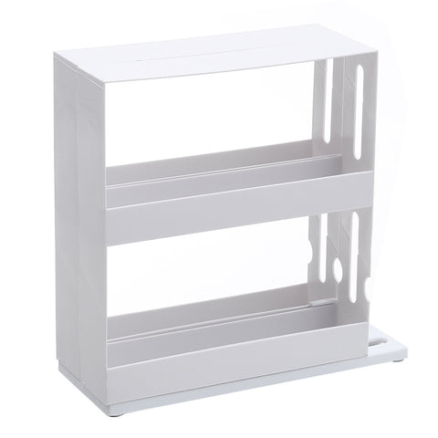 2 Tiers Rotating Jars Spice Rack Kitchen Storage Holder Shelf Cabinet Organizer, WH0861