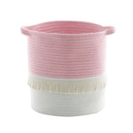 Livingandhome Cotton Rope Basket with Handle for Children Laundry Basket Toy Storage Blanket, WH0995