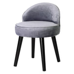 Livingandhome Modern Velvet Dressing Table Stool with Solid Wood Legs, ZH0223