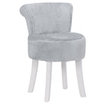 Livingandhome Modern Plush Upholstered Dressing Table Chair with White Legs, ZH0712