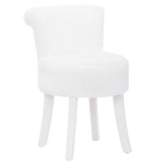 Livingandhome Modern Plush Upholstered Dressing Table Chair with White Legs, ZH0714