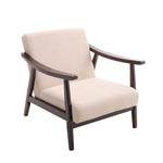 H&O Direct Wooden Single Armchair Sofa Accent Chair Fabric, ZH1056