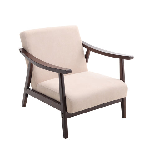 H&O Direct Wooden Single Armchair Sofa Accent Chair Fabric, ZH1056