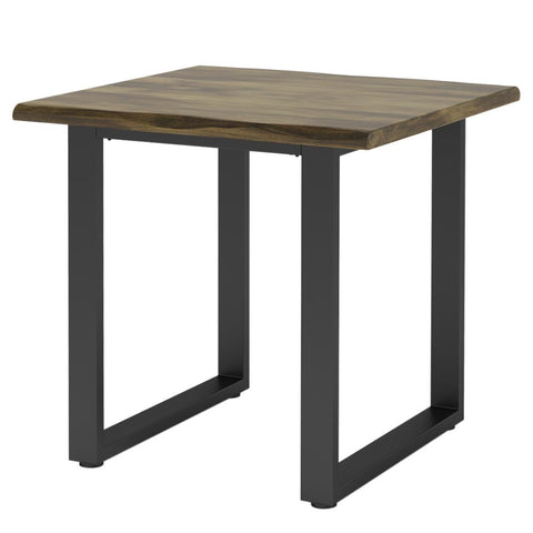 Livingandhome Solid Wood Rectangular Dining Table with Metal Legs, ZH1191ZH1192